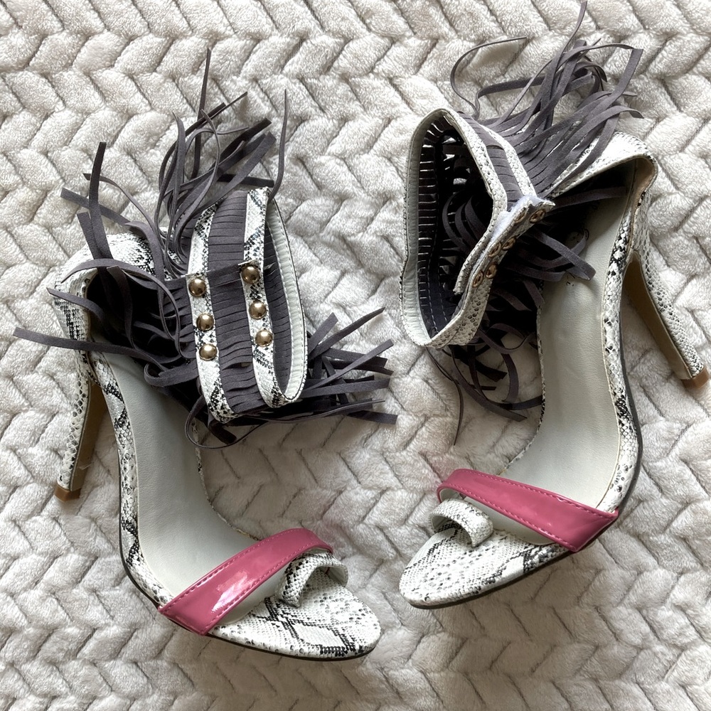 Snake Print Heels